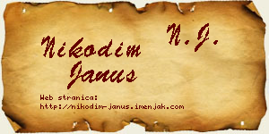 Nikodim Janus vizit kartica